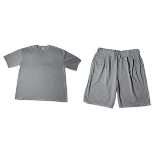 Women's Plus Size XXXL Grey Short Sleeve Sweatshirt & Short Set FREE S&H